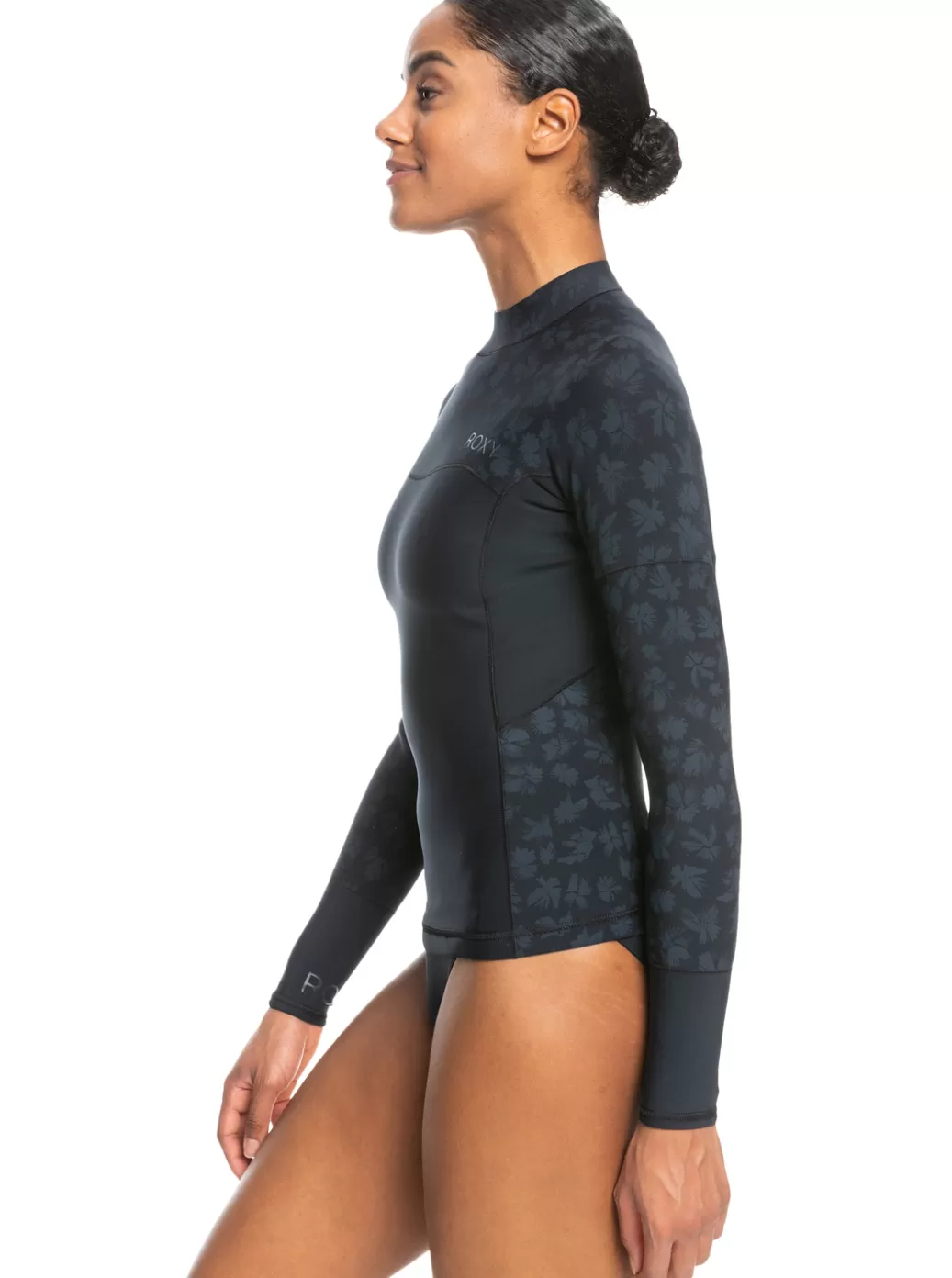 Swell Series | WOMEN ROXY 1mm Swell Series Long Sleeve Wetsuit Top Black