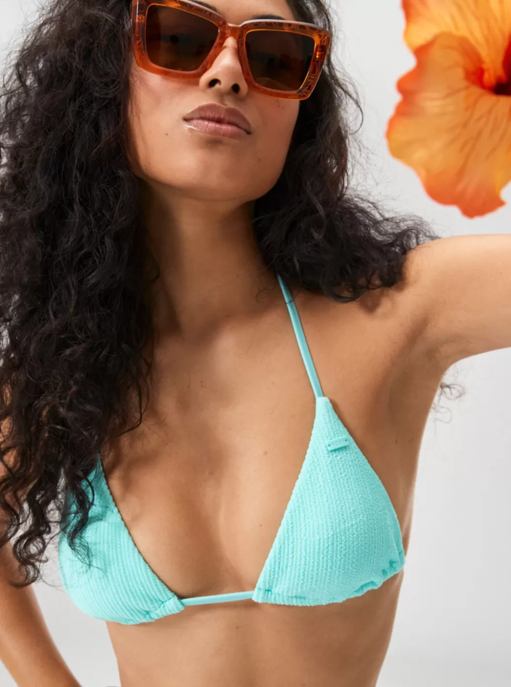 Bikini Tops | Bikinis | WOMEN ROXY Aruba Tiki Triangle Bikini Top Aruba Blue
