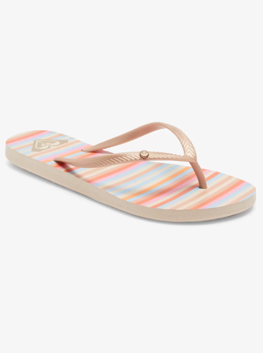 Flip Flops | WOMEN ROXY Bermuda Sandals Champagne Stripe