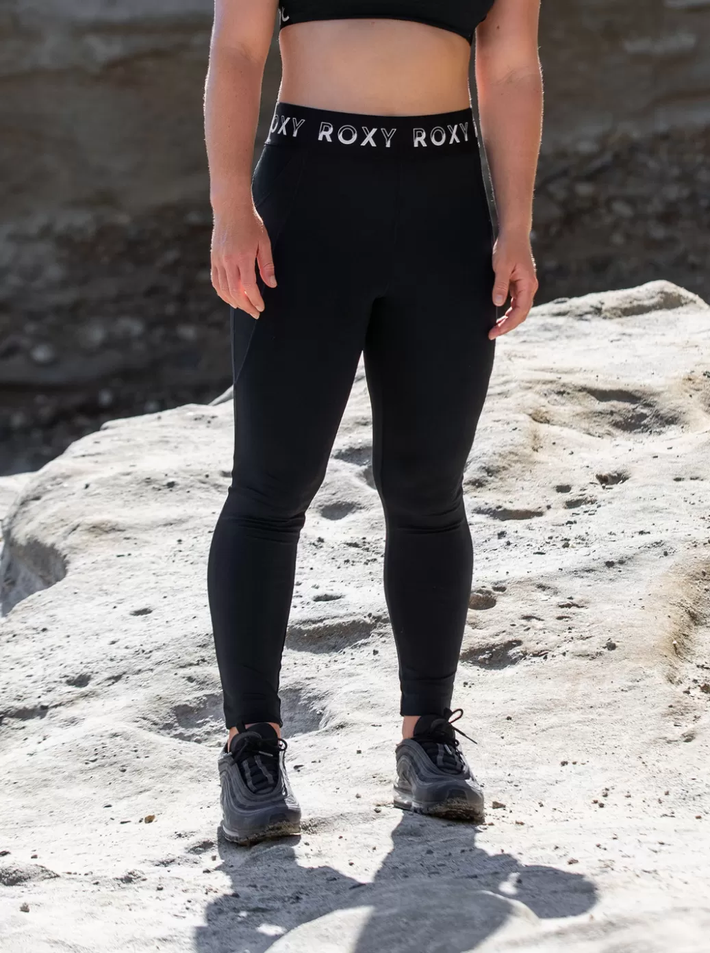Caroline Marks Favorites | Running | Bottoms | Pants & Jeans | WOMEN ROXY Bold Moves Technical Leggings Anthracite