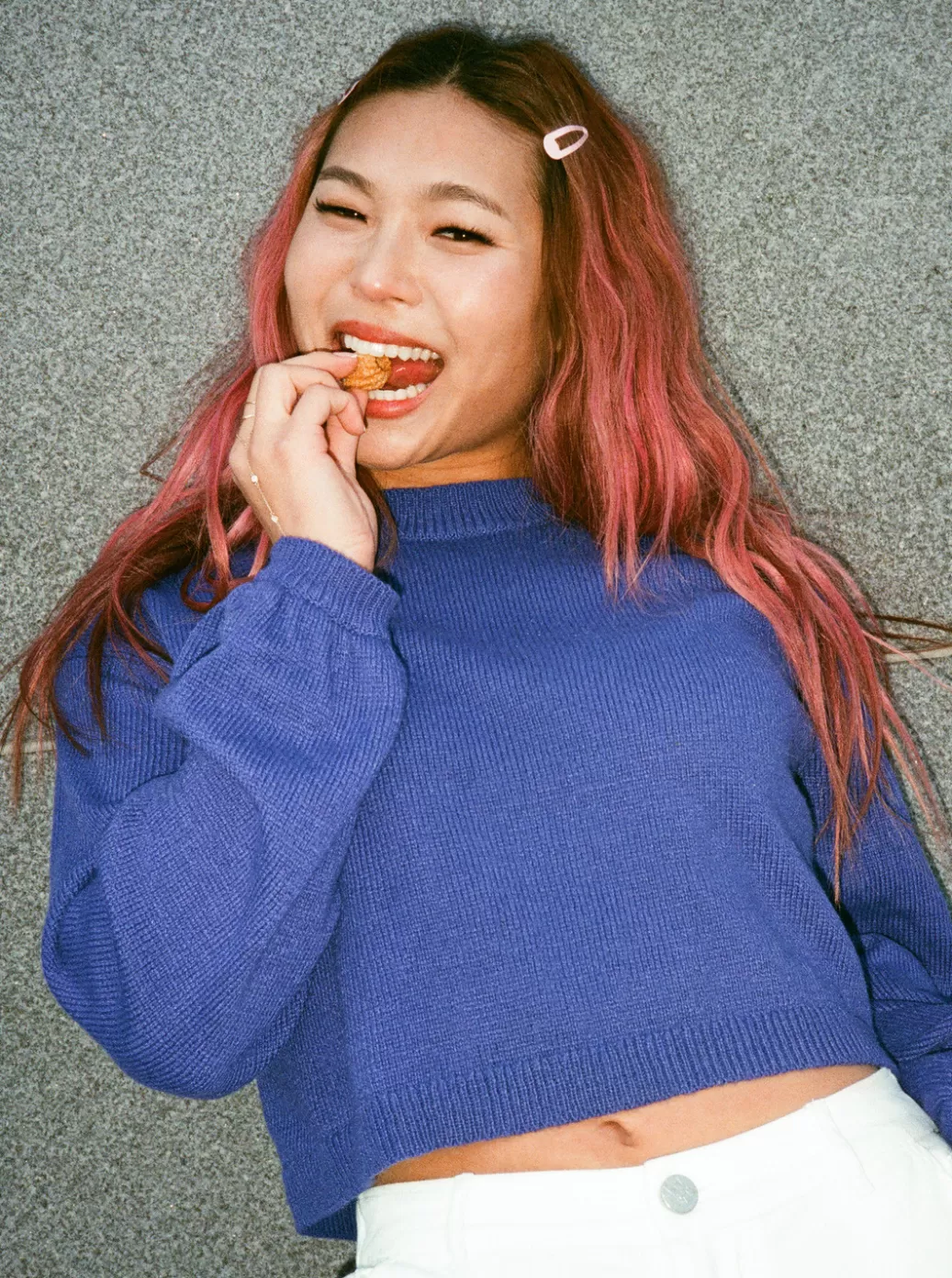 Chloe Kim | Sweaters | WOMEN ROXY Chloe Kim Crew Neck Sweater Royal Blue