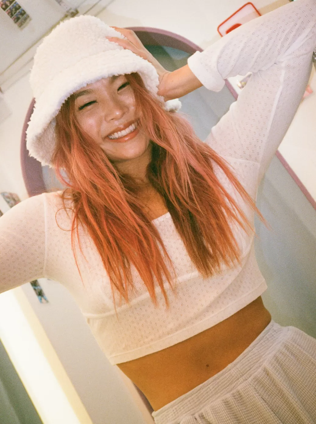 Chloe Kim | Tops | WOMEN ROXY Chloe Kim Pointelle Long Sleeve Knit Snow White