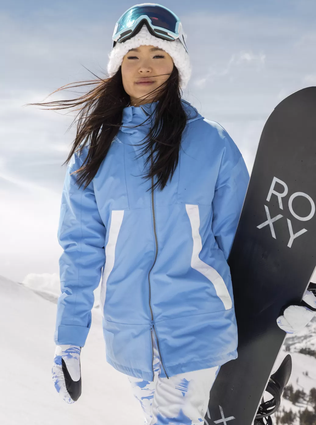 Chloe Kim | Snow Jackets | WOMEN ROXY Chloe Kim Technical Snow Jacket Azure Blue