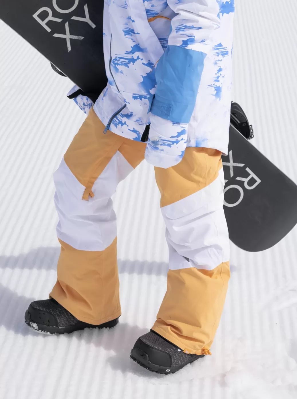 Chloe Kim | Snow Pants | WOMEN ROXY Chloe Kim Woodrose Technical Snow Pants Mock Orange