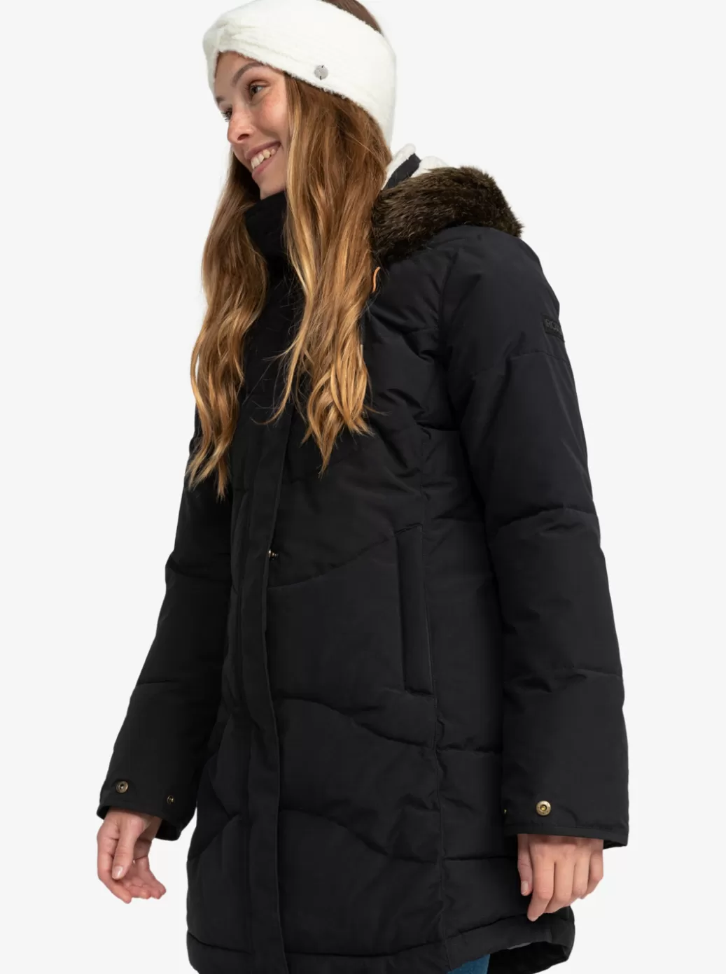 Winter Jackets | Snow Jackets | WOMEN ROXY Ellie Longline Winter Jacket True Black