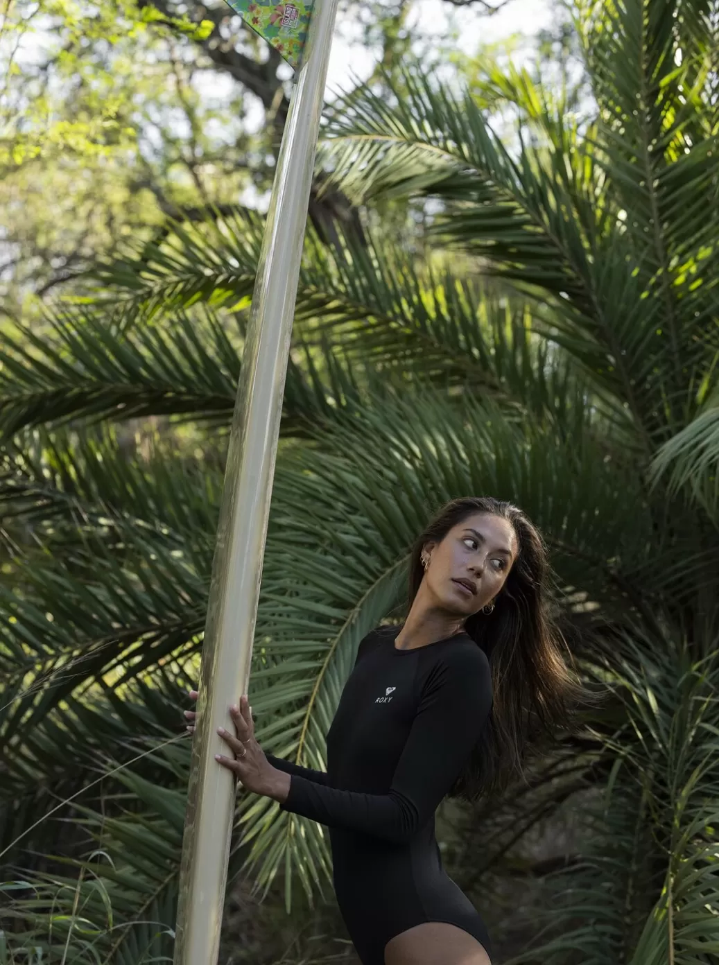 Rashguards | WOMEN ROXY Essentials Long Sleeve One-Piece Swimsuit Anthracite