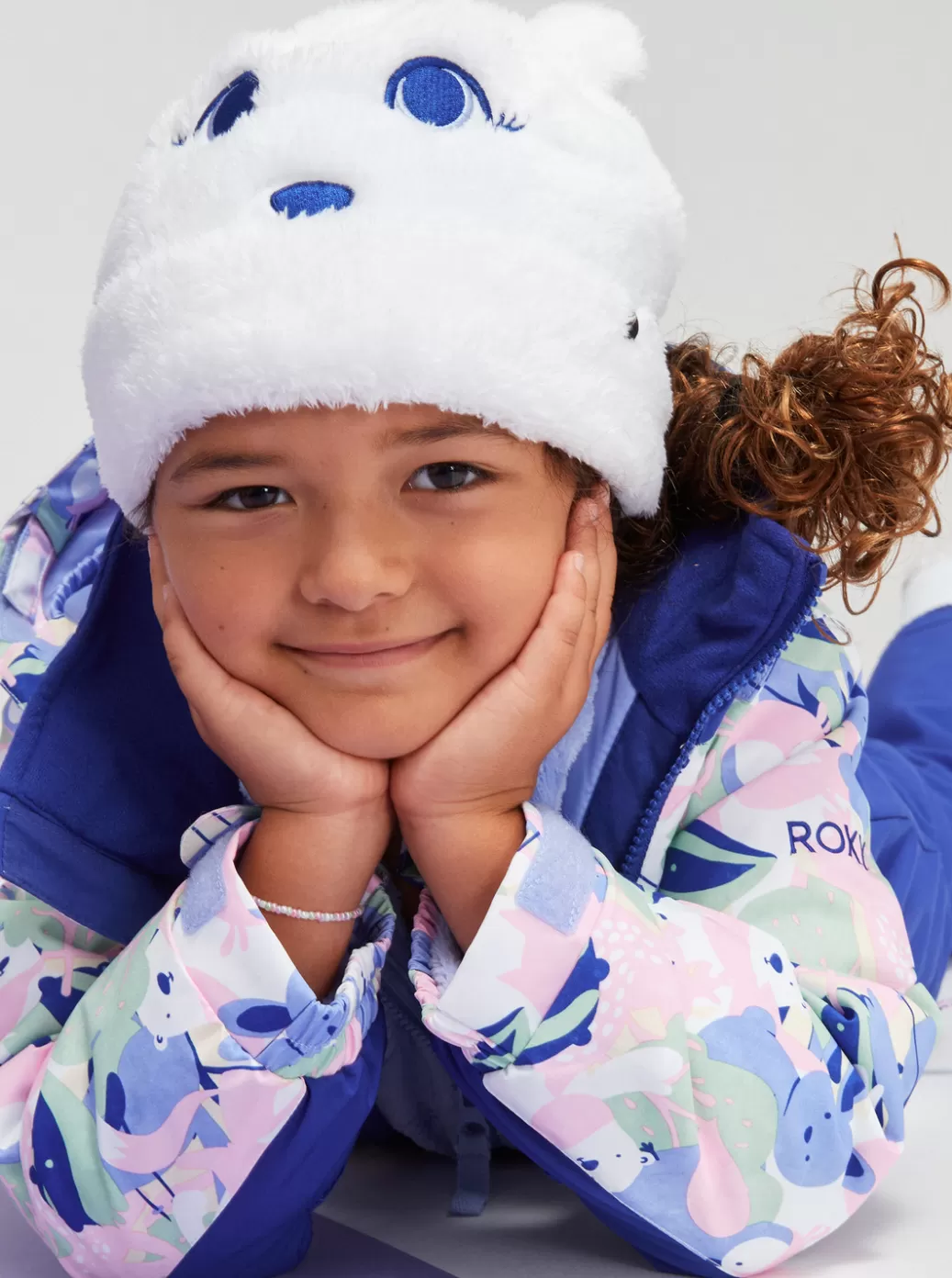 Accessories | Snow Accessories | Girls Snow | KIDS | WOMEN ROXY Girl's 2-7 Mini Snowmoon Beanie Bright White