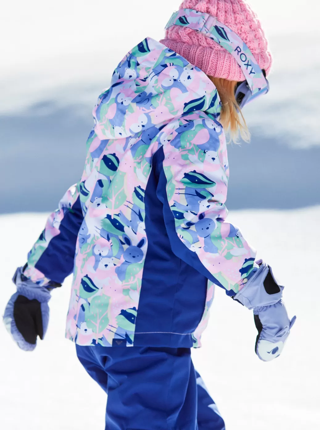 Snow Jackets | Girls Snow | KIDS | WOMEN ROXY Girl's 2-7 Snowy Tale Technical Snow Jacket Bright White Mountains Locals