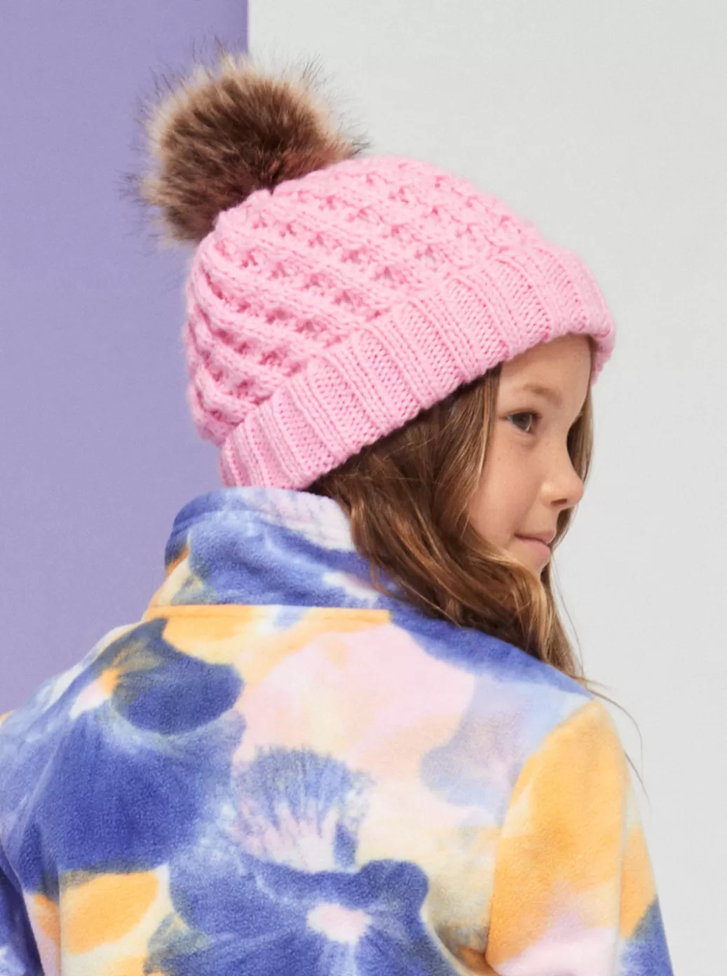 Accessories | Snow Accessories | Girls Snow | KIDS | WOMEN ROXY Girl's 4-16 Blizzard Beanie Pink Frosting