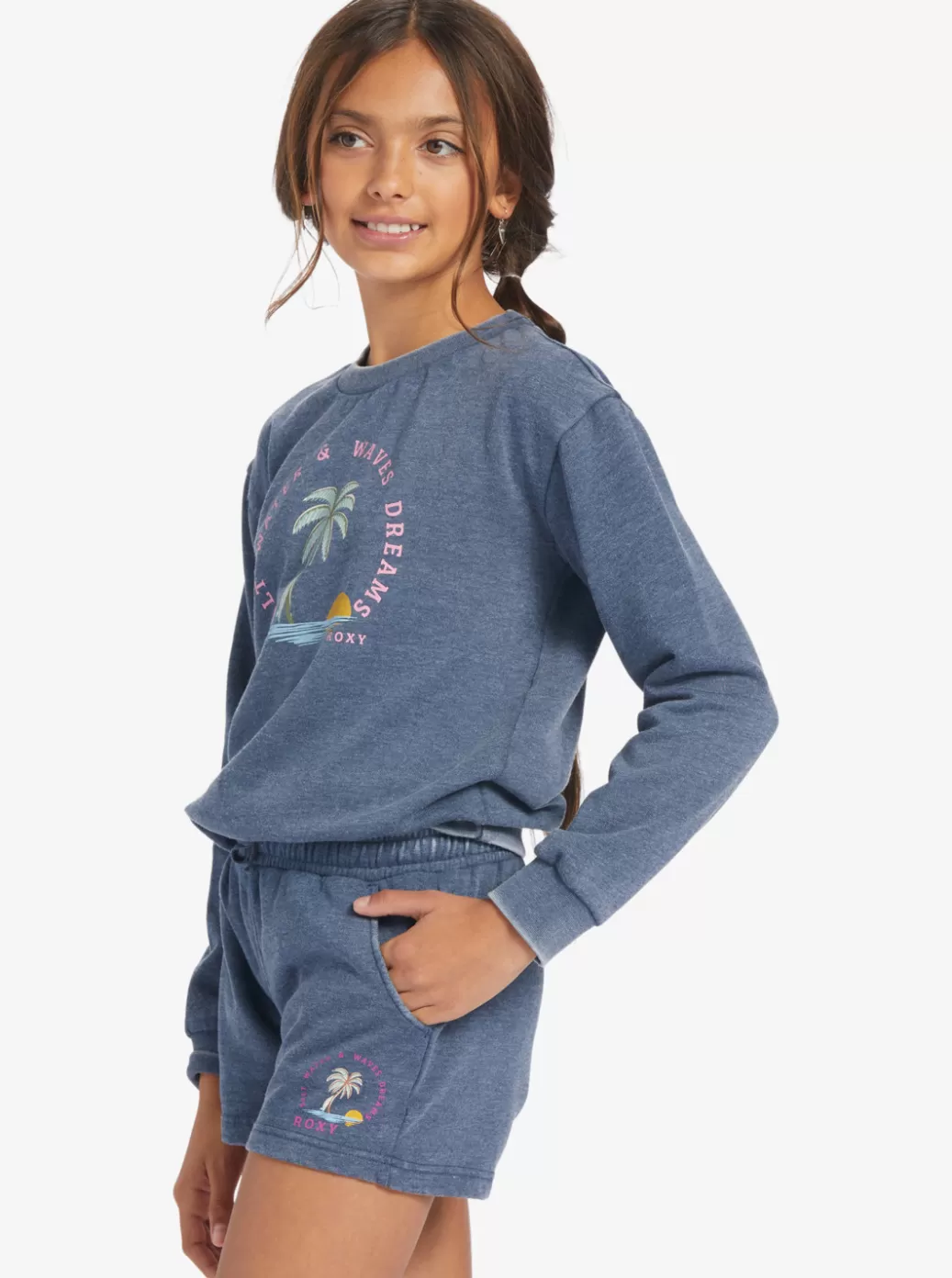 Jeans & Pants | KIDS ROXY Girl's 4-16 Distance And Time A Sweat Shorts Mood Indigo