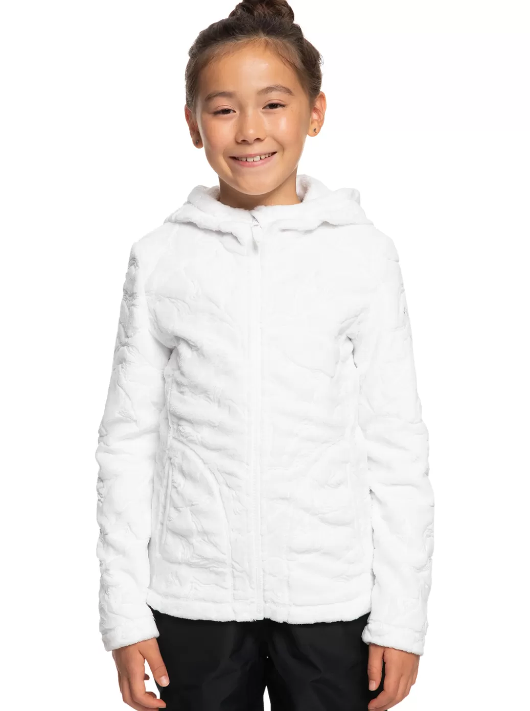 Sweatshirts & Hoodies | Snow Jackets | Girls Snow | KIDS | WOMEN ROXY Girl's 4-16 Igloo Technical Hooded Fleece Bright White