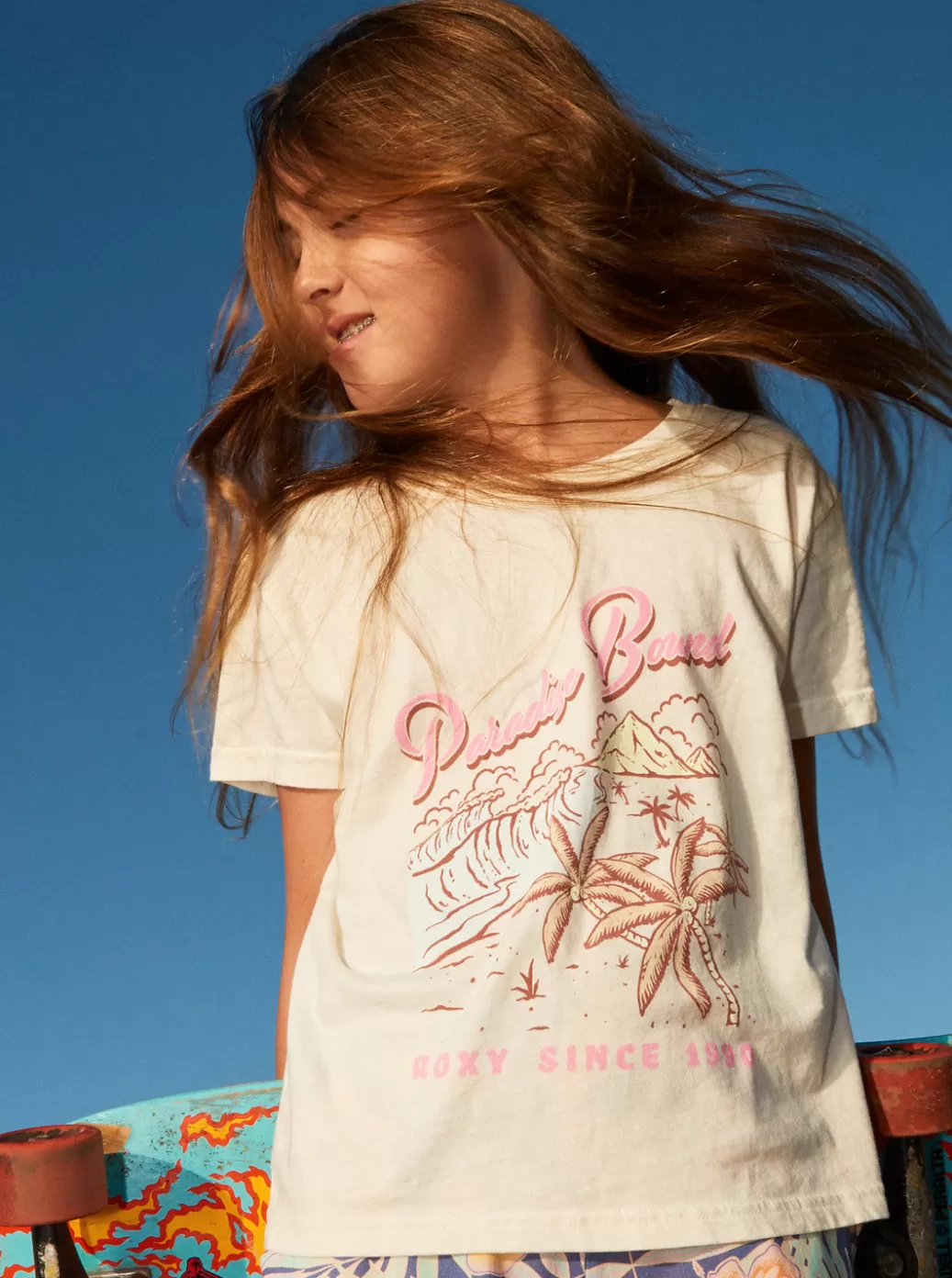Tees & Tanks | KIDS ROXY Girl's 4-16 Paradise Bound friend T-Shirt Egret