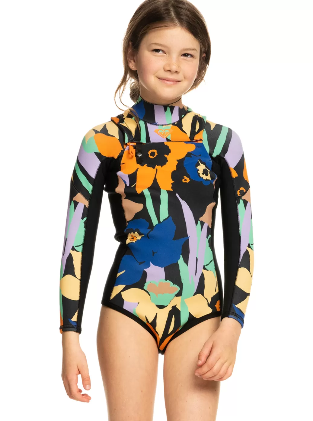 Surf | KIDS ROXY Girl's 8-16 1.5mm Current Of Cool Long Sleeve Springsuit Anthracite