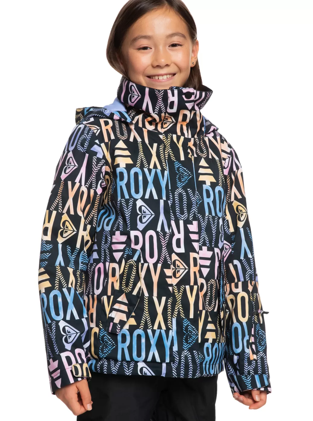 Snow Jackets | Girls Snow | KIDS | WOMEN ROXY Girls' 4-16 Jetty Technical Snow Jacket True Black Sapin Rg
