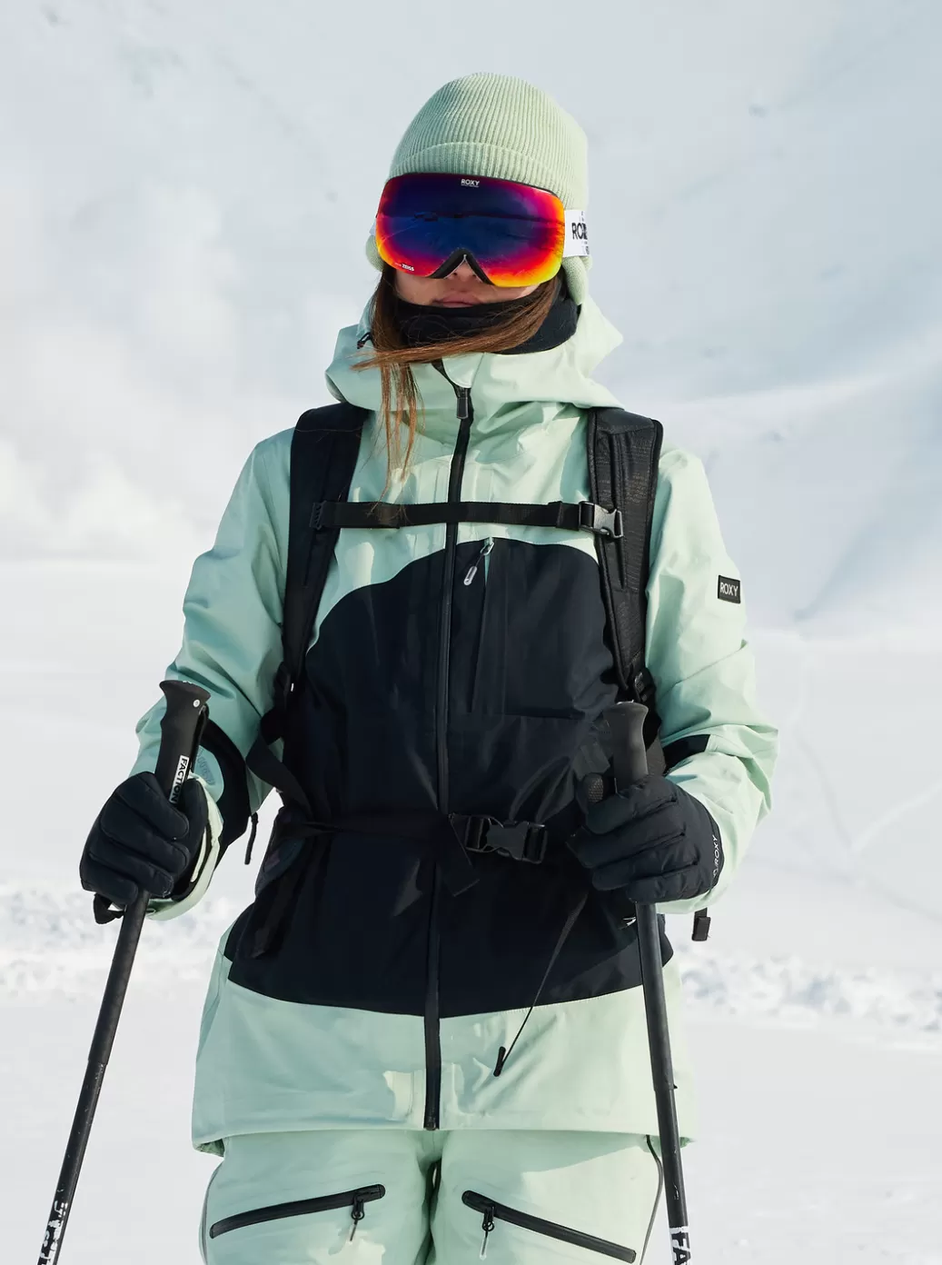Boundless Snow | Snow Jackets | WOMEN ROXY GORE-TEX® Lunalite 3L Technical Snow Jacket Cameo Green