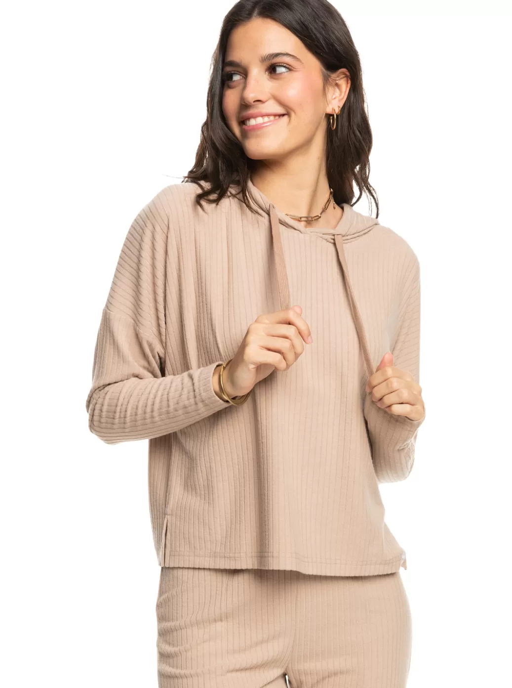 Loungewear | Fleece & Hoodies | Tops | WOMEN ROXY Hang Five Polo Shirt Warm Taupe