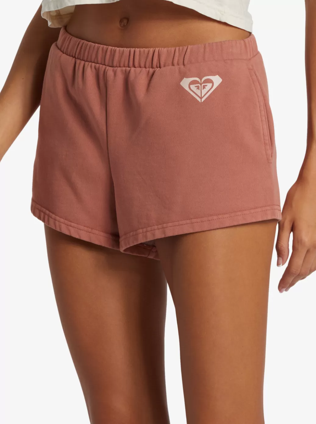 Loungewear | Shorts | WOMEN ROXY Lineup Fleece Short Sweatpants Cedar Wood