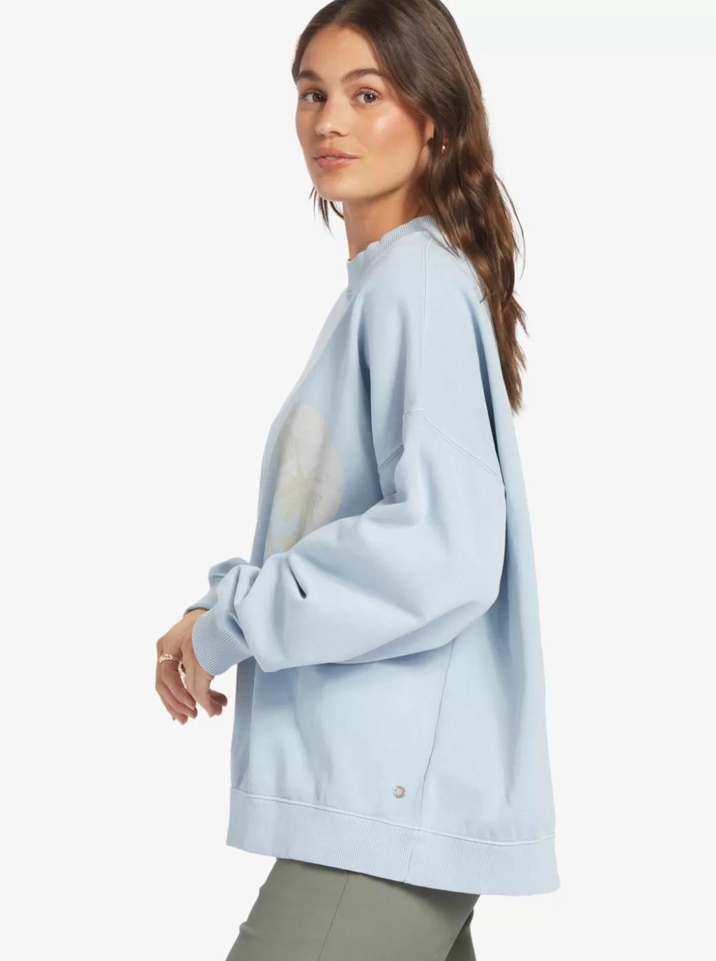 Loungewear | Sweaters | Fleece & Hoodies | WOMEN ROXY Lineup Oversized Sweatshirt Clear Sky