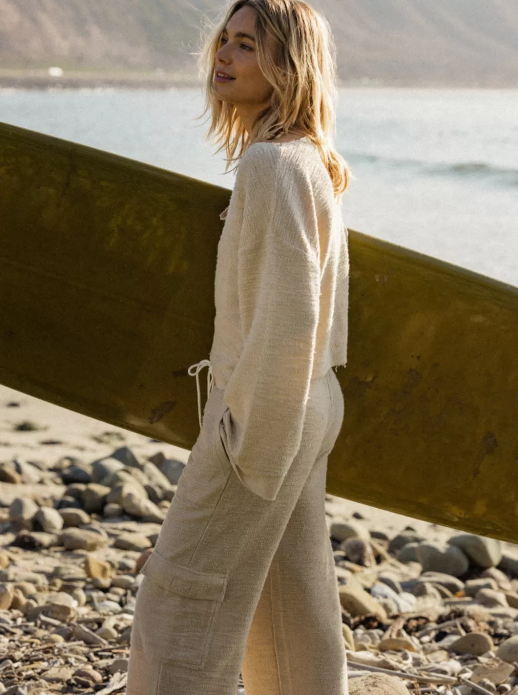 Loungewear | Sweaters | Fleece & Hoodies | WOMEN ROXY Made For You V-Neck Sweatshirt Tapioca