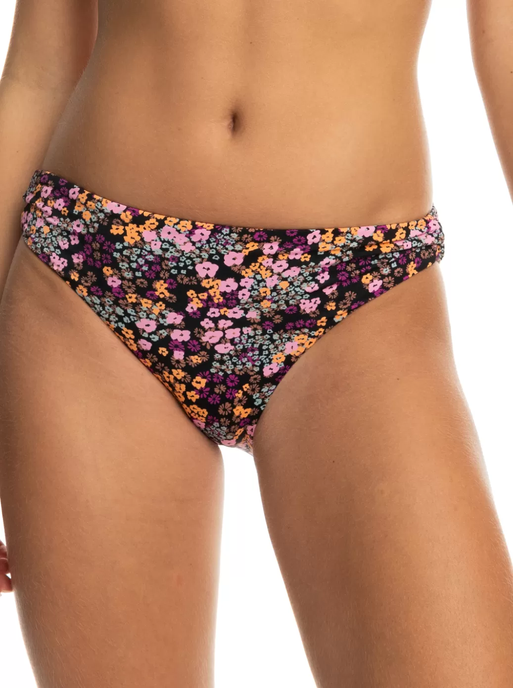 Swimsuits | Bikini Bottoms | Bikinis | WOMEN ROXY Printed Beach Classics Hipster Bikini Bottoms Anthracite Floral Daze
