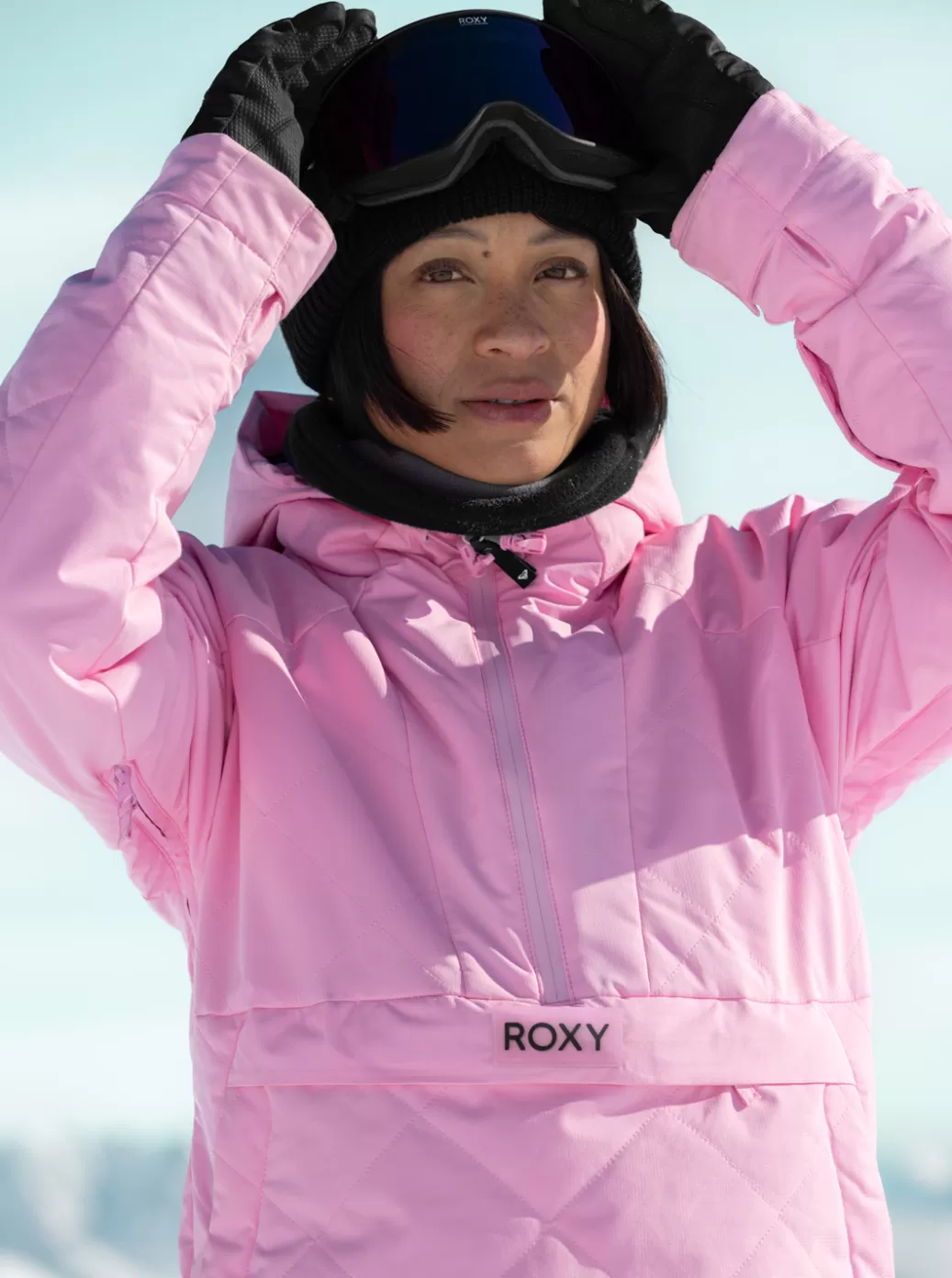 On the Mountain | Hydrosmart | Snow Jackets | WOMEN ROXY Radiant Lines Overhead Technical Snow Jacket Pink Frosting