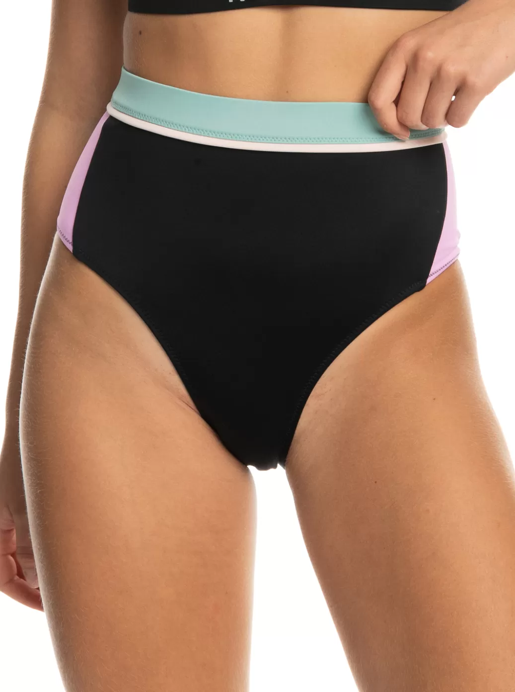 Active by Nature | Active Swimsuits | WOMEN ROXY Active High Waist Bikini Bottoms Anthracite