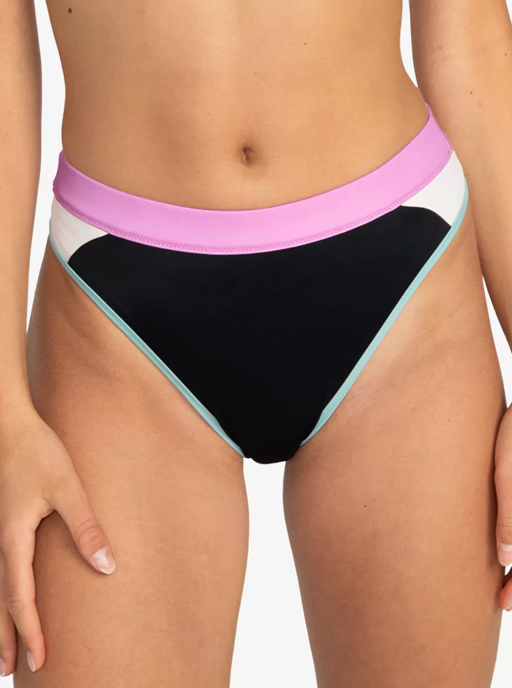 Active by Nature | Active Swimsuits | WOMEN ROXY Active Mid Waist Bikini Bottoms Anthracite