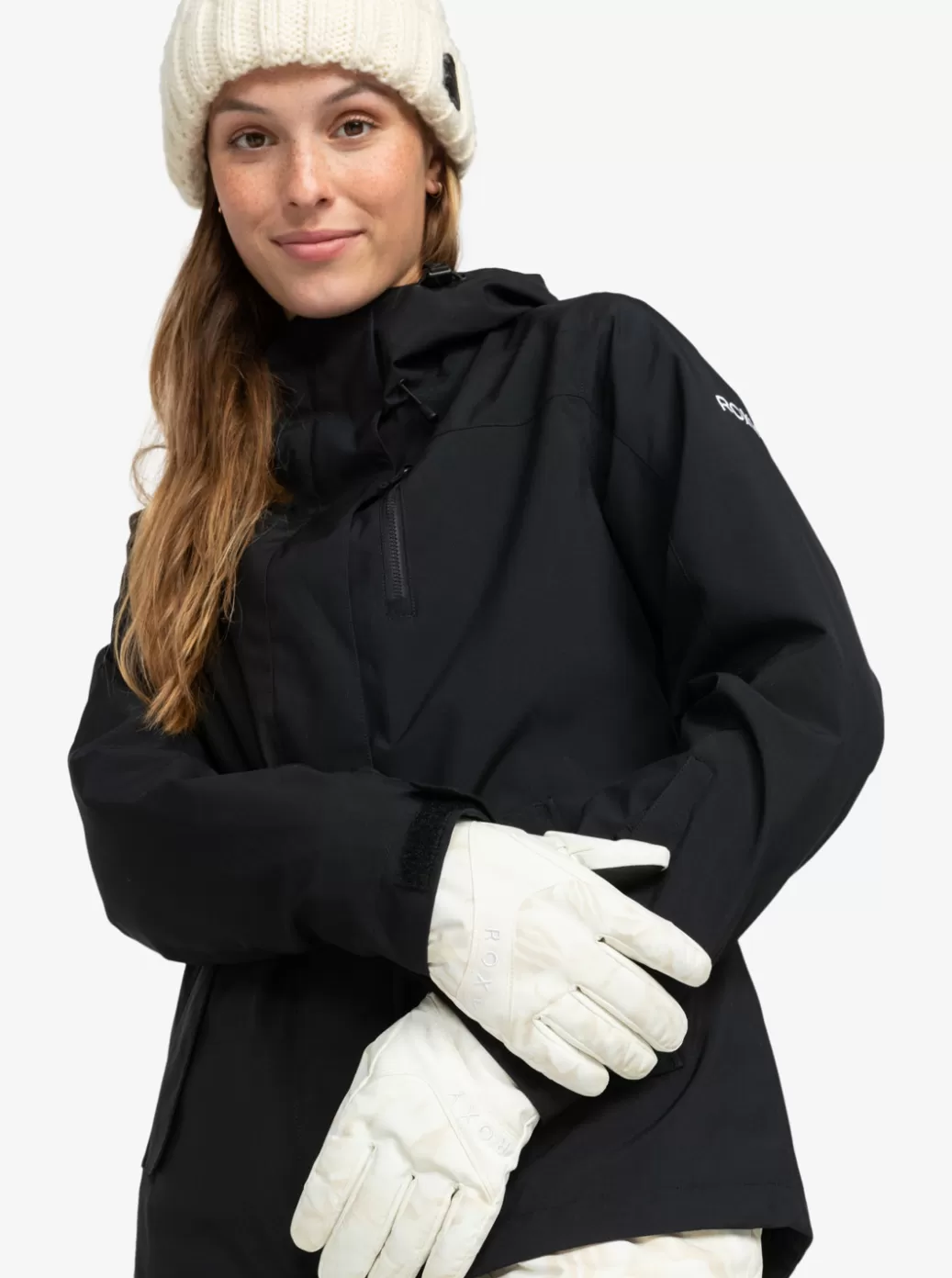 Snow Accessories | WOMEN ROXY Jetty Technical Snowboard/Ski Gloves Egret Glow