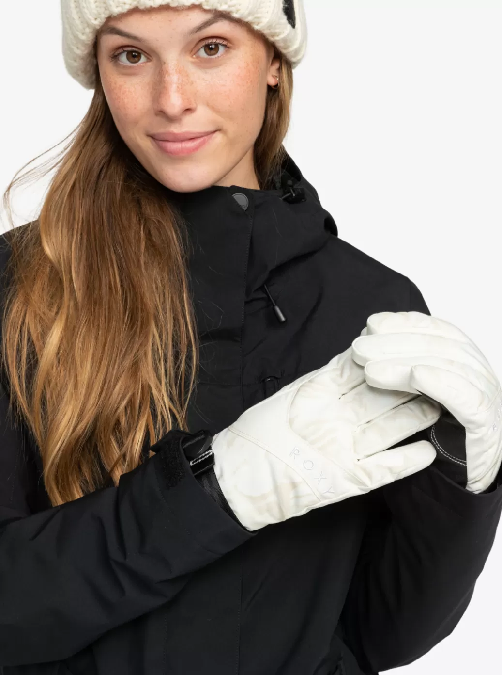Snow Accessories | WOMEN ROXY Jetty Technical Snowboard/Ski Gloves Egret Glow