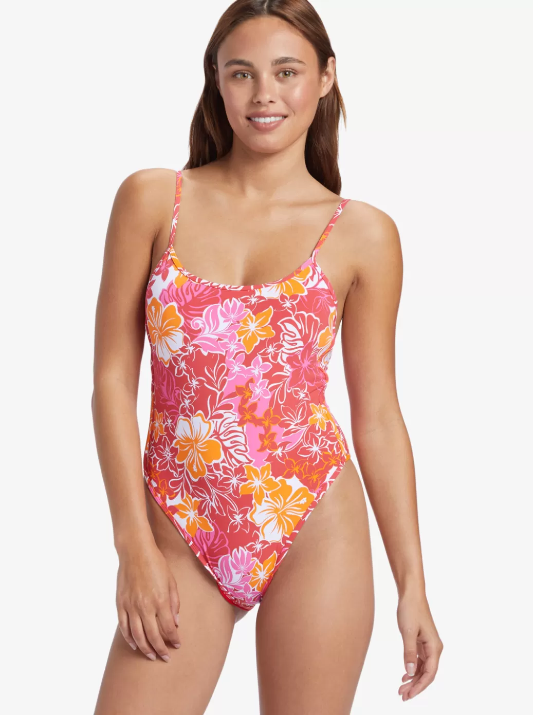 One Pieces | WOMEN ROXY Sea Spray One-Piece Swimsuit Hilo Hibiscus - Small