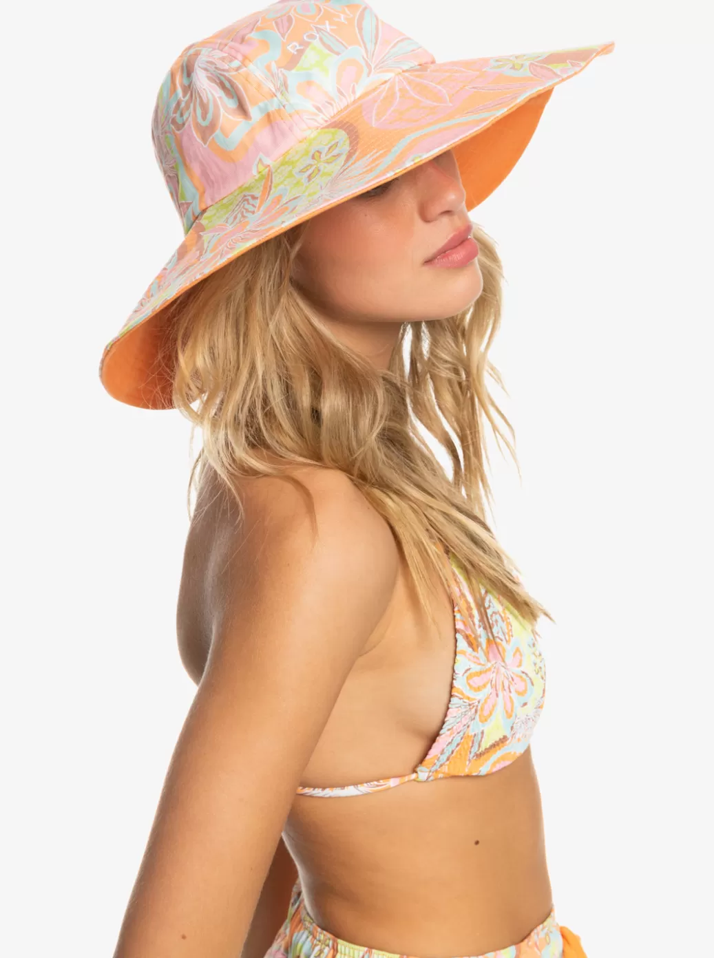 Hats | WOMEN ROXY Star Is Born Bucket Hat Mock Orange Roxy Delic
