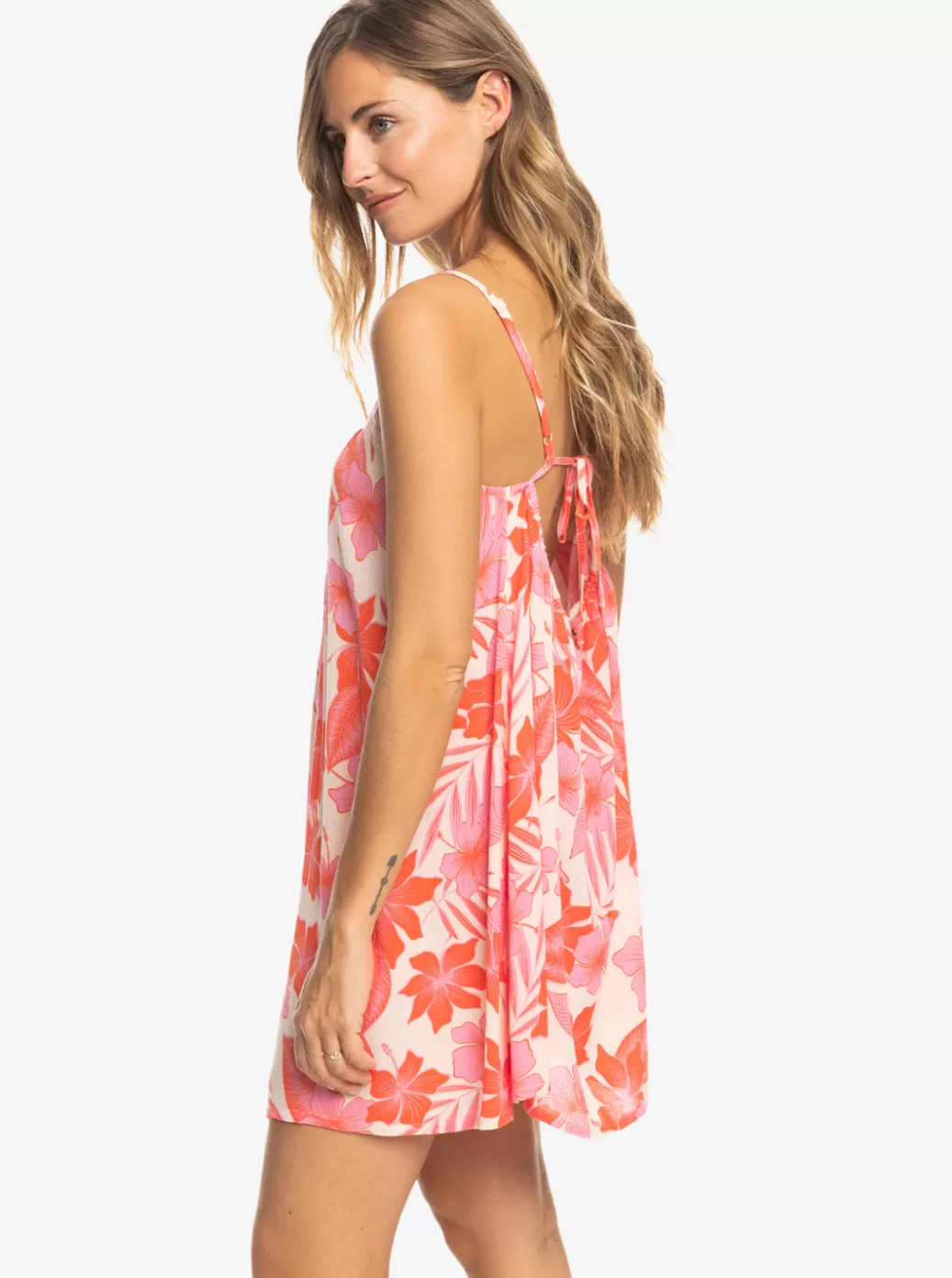 Cover Ups | WOMEN ROXY Summer Adventures Beach Cover-Up Dress Pale Dogwood Lhibiscus