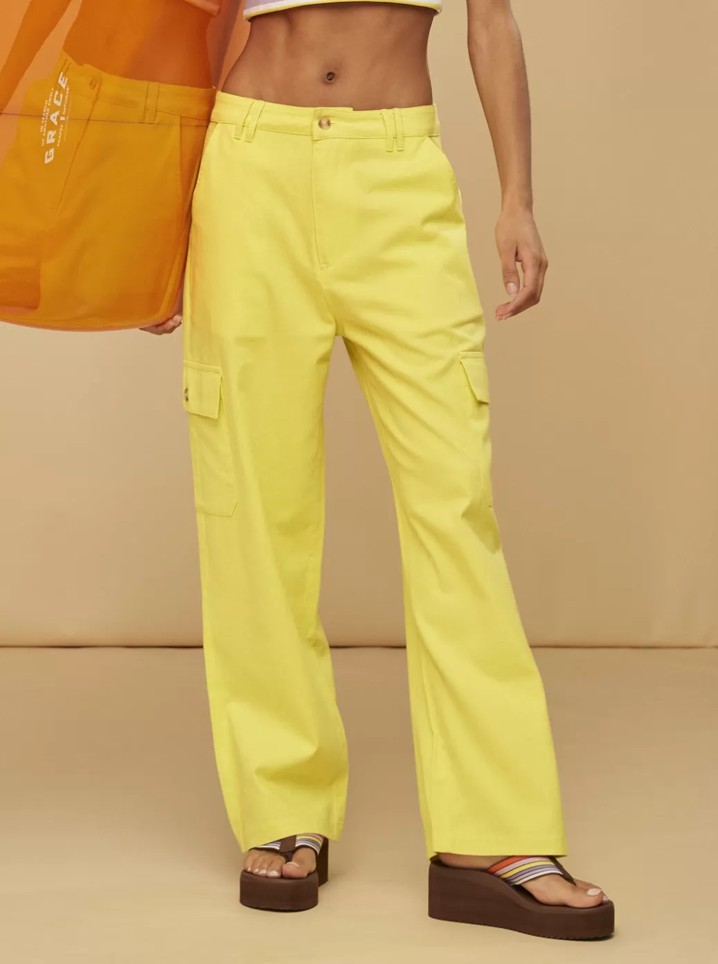 ROXY x Kate Bosworth | Pants & Jeans | WOMEN ROXY Surf.Kind.Kate. Cargo Pants Yellow Plum